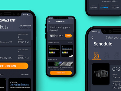 Christie Digital Ticket App app app concept cinema mobile app design ui ux design ux ui
