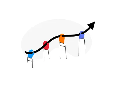 Growth growth illustration team