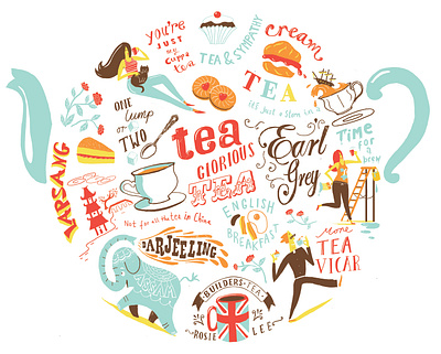 Nice cup of tea illustration lettering licensing migy