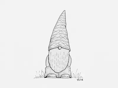 Casual Gnome Illustration character design drawing gnome illustration illustrator ink drawing ink illustration pen and ink