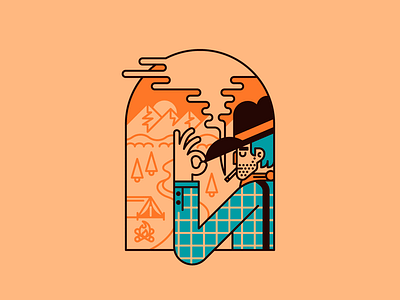 Cowboy Badge badge character character design cowboy illustration minimal southwest vector