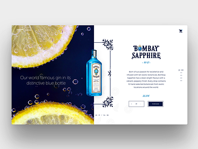 Gin Sapphire Concept concept designer landing page ui uidesign webdesign website concept