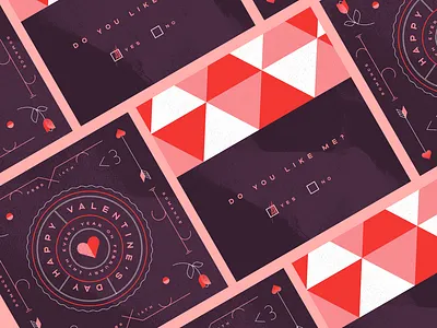 Happy Valentine's Day adobe art design flat geometric graphic design heart illustration illustrator logo mark minimal package seal type typography valentine valentines day vector vintage