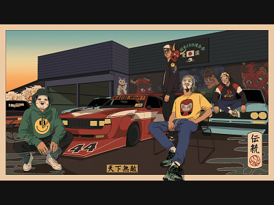 - Bosozoku Gang - characterdesign design illustration illustration art poster poster art