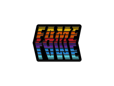 Lame Fame Black Version enamel pin illustration lapelpin lettering pin