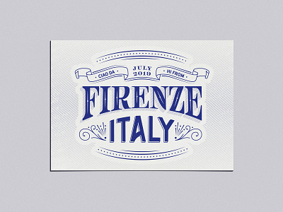 Adobe Live Florence Postcard florence illustration italy postcard vector