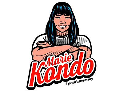 Marie Kondo. branding cartoon character culture design draw graphic design illustration illustration digital illustrator pop skull stay rotten texture type vector vector art