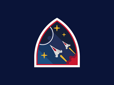 Special Mission Badge #2 astronaut badge galaxy icon illustration journey mission space stars