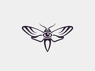 Hawk Moth black butterfly eye hawkmoth logo logotype personal shadow