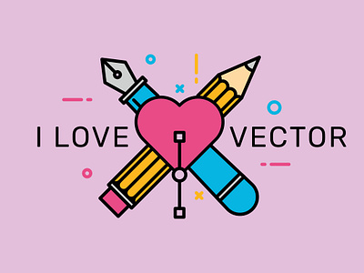 I Love Vector - T-Shirt Design adobe adobe illustrator branding design digital illustration logo t shirt graphic t shirt illustration tshirt art tshirt design typography vector vector art vector artwork vector artworks