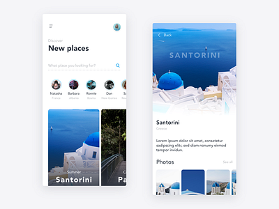 Travel APP app challenge design interface layout mobile travel ui ux visual