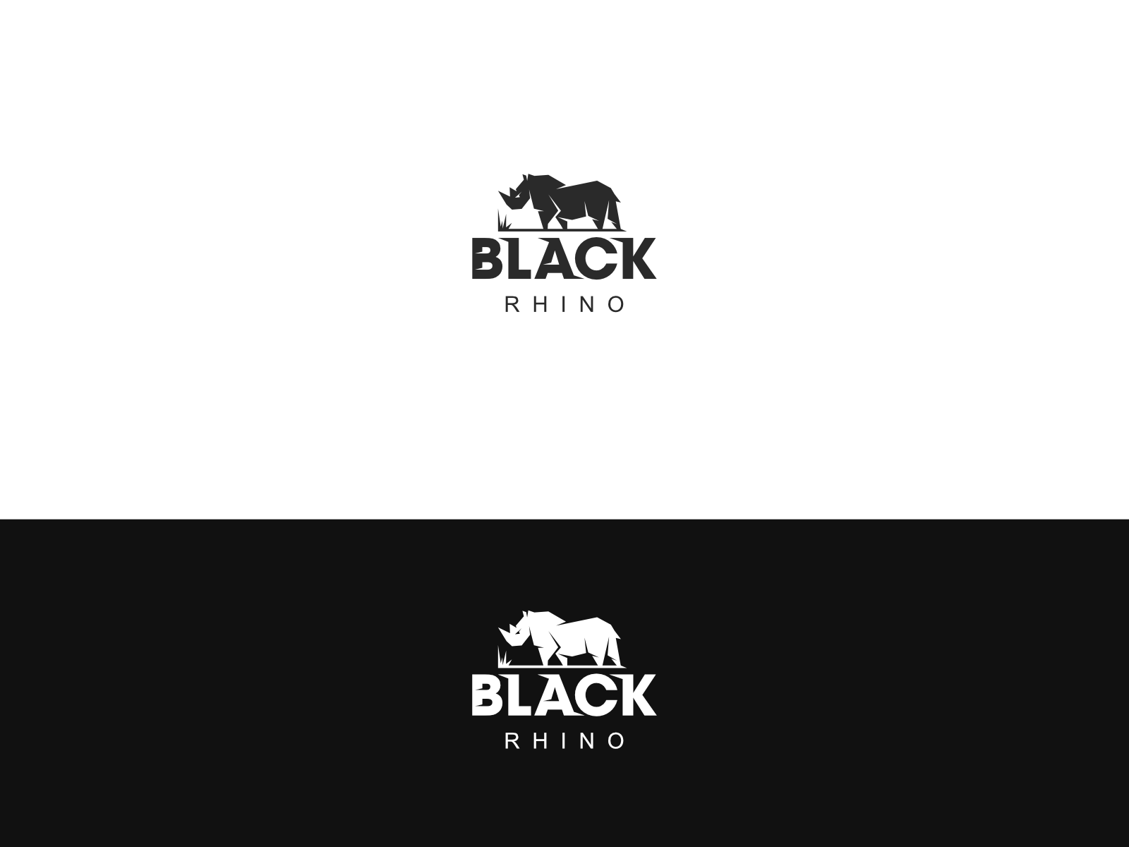Example of Black Rhino logo concept
