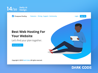Dark Code Daily UI 30 - Day 14 app app design company dailyui dark code design design concept dribbble interface interface design ui uiux design ux ux designer ux ui design web web hosting website