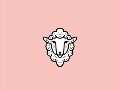 Sheep lady animal creative icon logo logotype sheep sheep logo vector