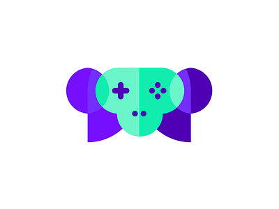 Gaming Ape: monkey + gaming pad, logo design symbol ape artificial intelligence creative face head helmet flat 2d geometric fun intelligent creature game games gaming pad gorilla logo logo design monkey skull smart clever tech technology vector icon mark symbol vr ar ai wild animals