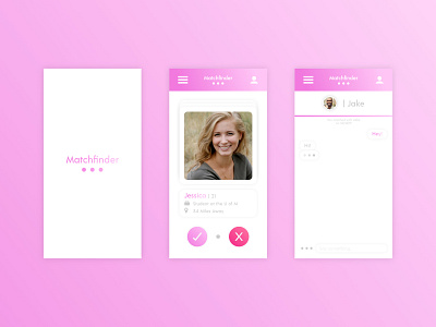 Matchfinder app dating dating app heart love ui ui ux design ux valentines day