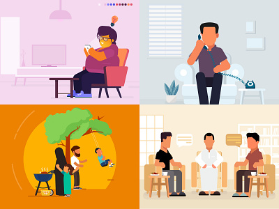 2018 characters dribbble illustration