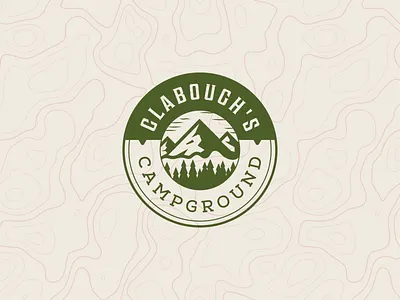 Claboughs Campground design flat forest green logo mountain vector vintage art vintage badge vintage logo