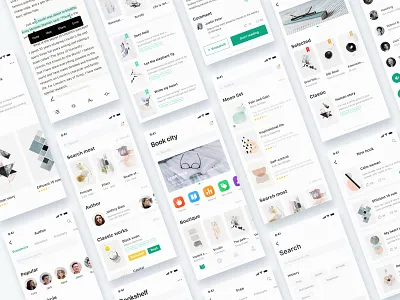 Application of Books book home page list page read ui 品牌 应用 消息列表 设计