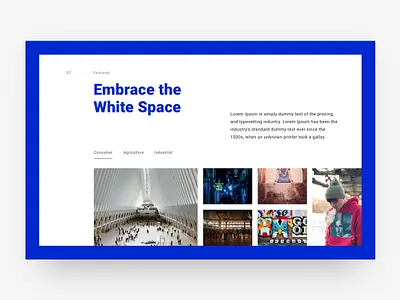 Embrace the White Space blue dailyui dashboard design dashboard ui landing page ui uidesign ux white whitespace
