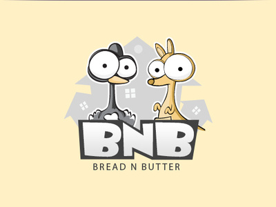 BNB - bread n butter branding charachter design design icon illustration logo mascot logo vector