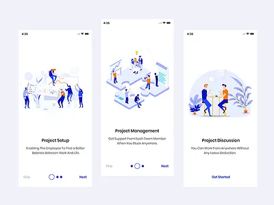 On boarding app business clean ui design enterprise illustration ios mobile ui onboarding ui ux vector white