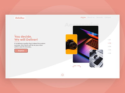Delivery Service deliver delivery delivery app delivery service design dribbble landing page design ui ui ux uidesign uiuxdesign web web design website