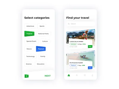 Travel App branding design dribbble feed gifux holiday instaui interaction travel ui uidesign uilib uitrends userinterface ux vocation