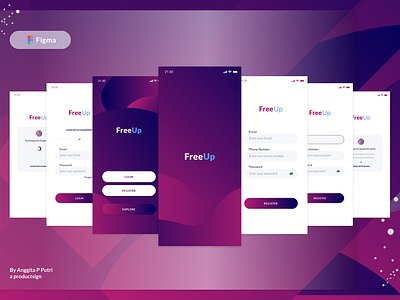 Splash Screen, Login and Register iOS 2019 app color design figma illustration ios iphonex login form mock up register form splash screen trend 2019 type ui ux