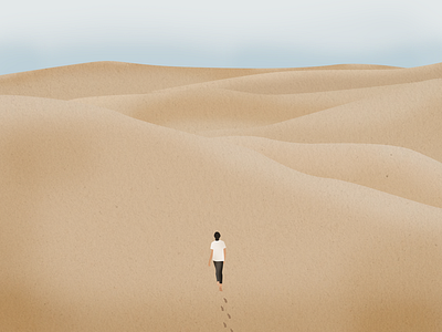 In desert africa african alone beach desert design dune graphic ground illust illustration picture sahara sand sand castle sand dunes ux ux ui design vector wind