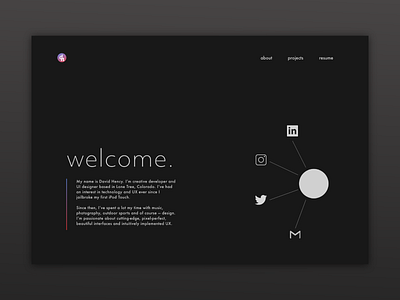 Personal Homepage Prototype design developer homepage minimal ui ux web wireframe