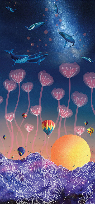 World of my Dreams artwork compositing art digital art illustration landscape illustration surreal art surreal art