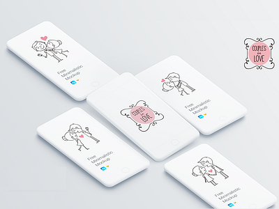 Love Couples App Mockup app design illustration love day ui uidesign ux vector