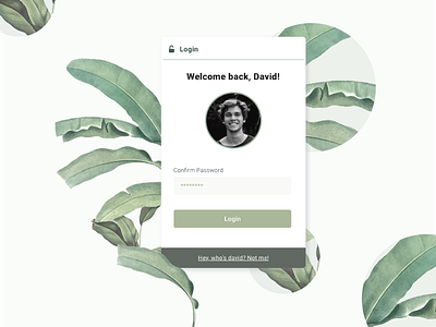 Organic Login Screen UI design ecommence login box login form typography ui userinterfacedesign ux