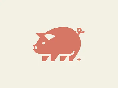 Pig mark 2019 animal icon illustration logo mark minimalism pig pink