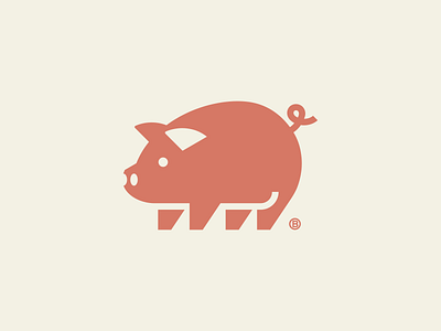 Pig mark 2019 animal icon illustration logo mark minimalism pig pink