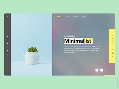 About Page concept design minimal webpage xd