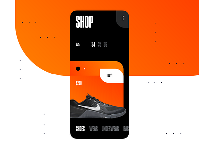 Nike shop android app application design experience figma flat icon interface ios luxury minimal mobile sketch type typography ui ux vector web