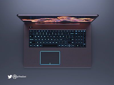 Laptop Concept 3 3d blender design industrial design laptop mockup mock ups pbr realistic mockup