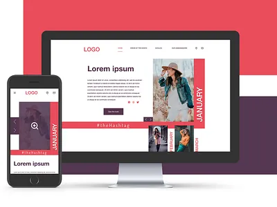 Fashion Site - Web Design brand clothes concept fashion modern sketch app ui ux webdeisgn website