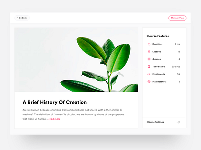 Course Detail Page design learn learning learning app lms study ui ui dashboard ux web website