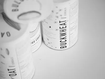 Cereals & Flour. Jar package. branding clean package design illustration logo minimalism package vector white