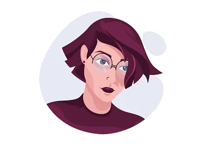 Portrait series 2 adobe illustrator illustration illustration series lady portrait design young lady