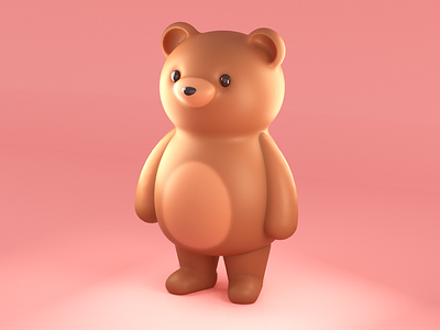 Brown bear 3d bear c4d toy