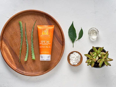 Natural Suncare Flatlay Still Life flatlay knolling natural packaging product photography skincare still life stilllife tube design