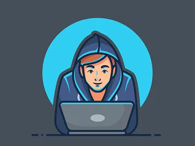 Working Late character character illustration design designer developer icon illustration laptop minimal night owl vector working