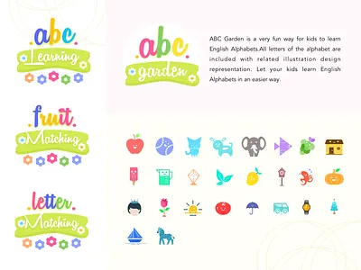 Abc Garden art branding clean design free icon illustration ios logo simulation typography ui uiux