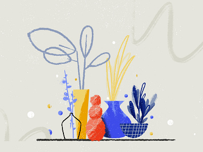 Plants 2 flowers illustration plants