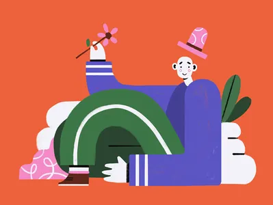 Summer flower happy hat orange planting summer sun texture