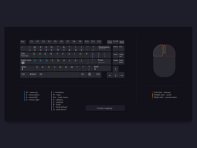 Ui Controls Screen controls design game game design graphic design keyboard control mouse and keyboard mouse control ui ui controls screen uidesign user interface user interface design vecor